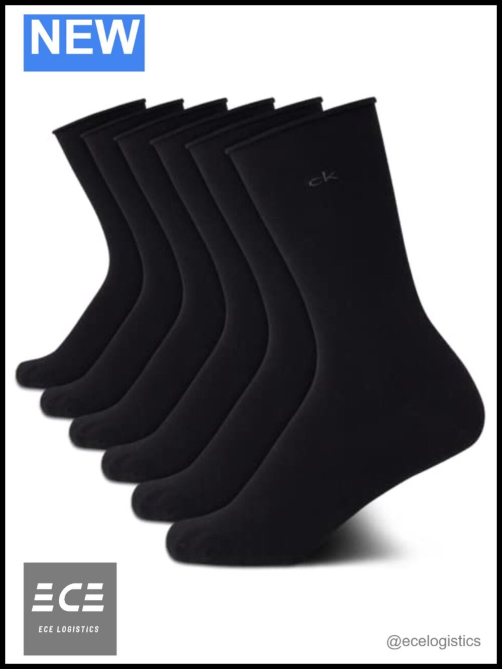 6 Pack Soft Cotton Blend Roll Cuff Mini Crew Dress Socks